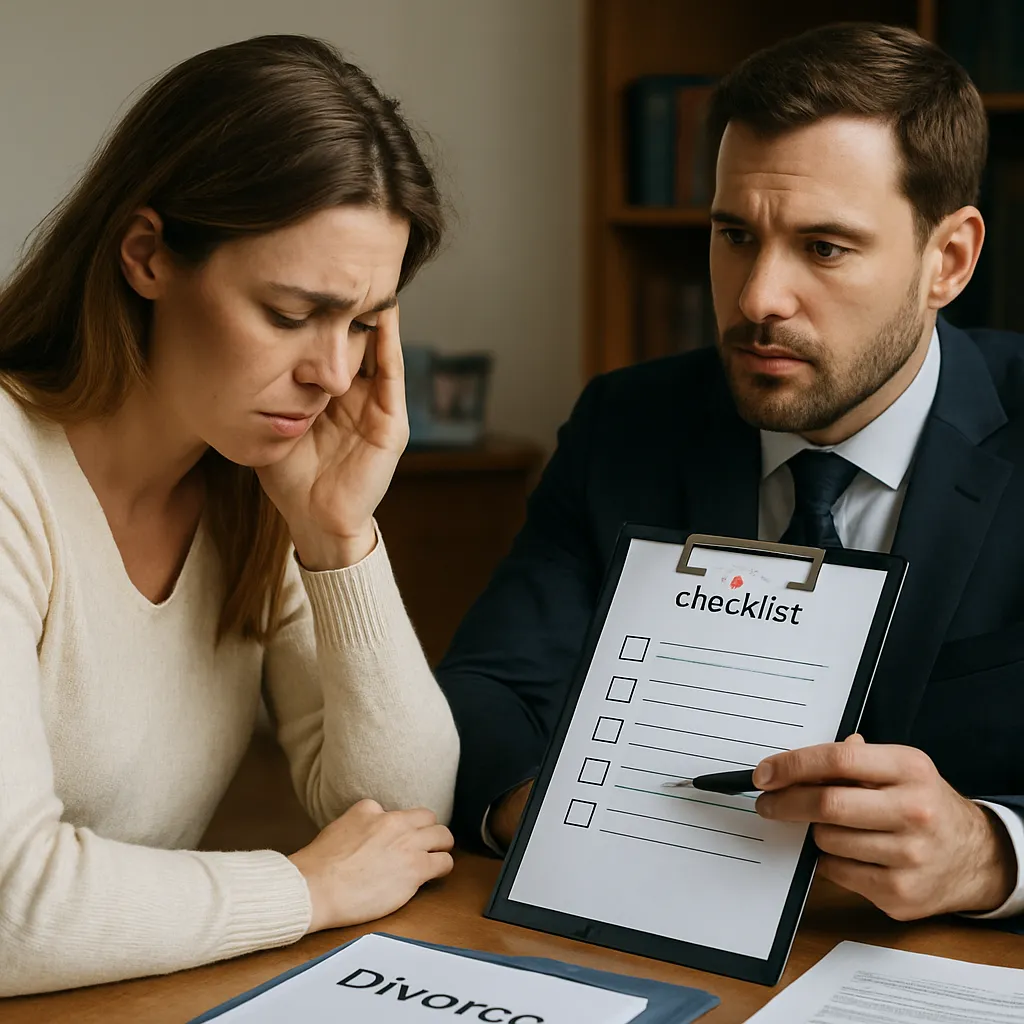 checklist documentación presentar divorcio ágil